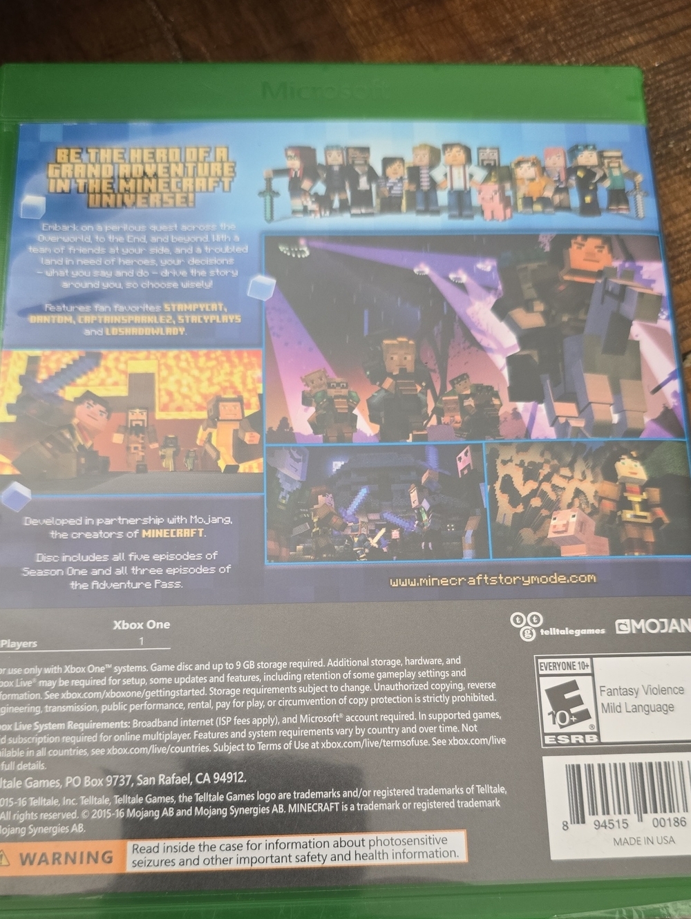 Microsoft Xbox One Minecraft Story Mode: The Complete Adventure - Picture 3 of 3